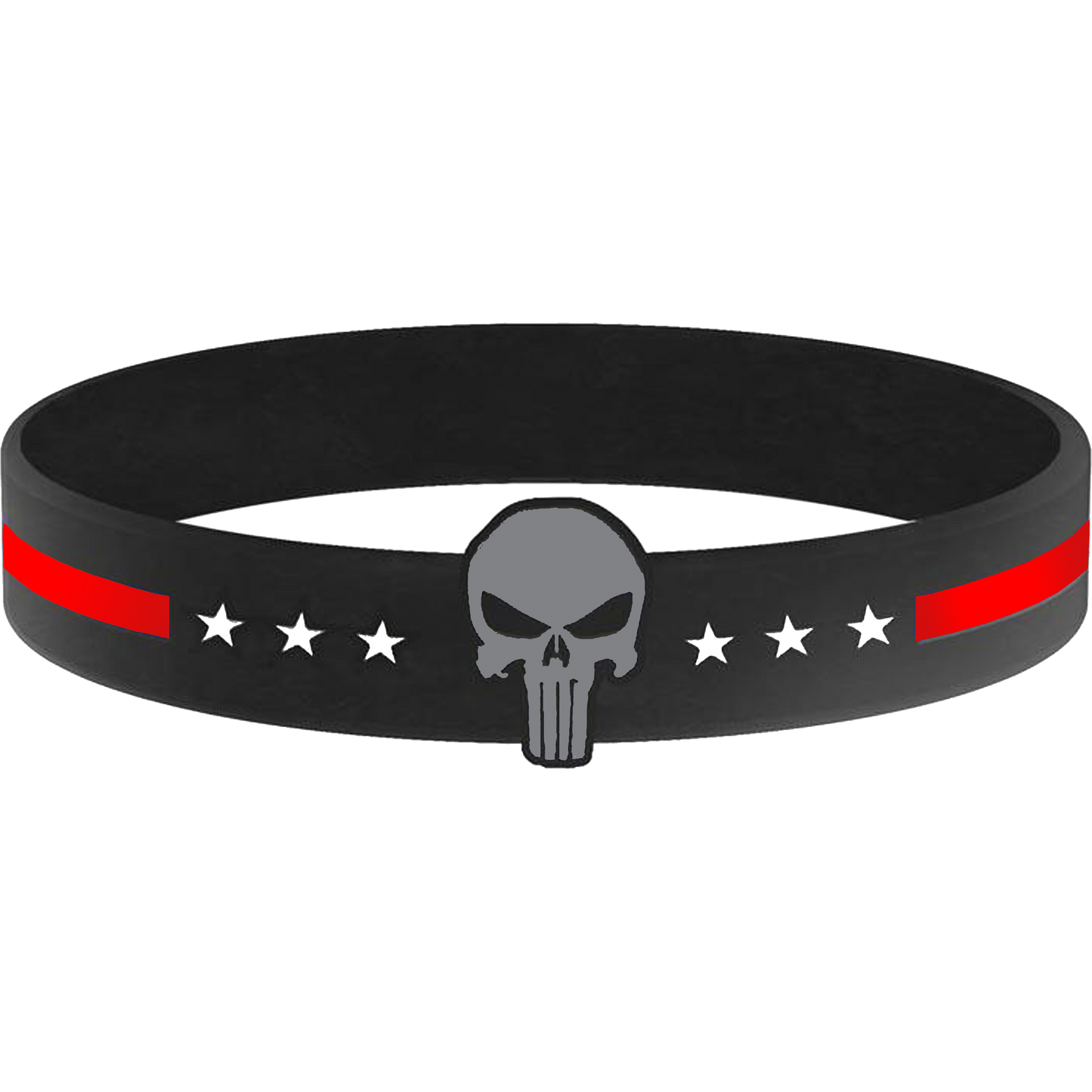 Thin Red Line Silicon Bracelet (RED) Fire Department, Fire Fighter Firefighter, FDNY LAFD Chicago Fire
