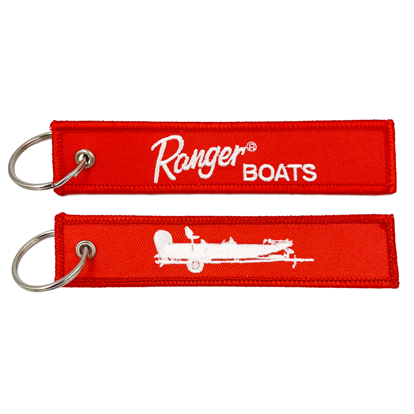 EL11-022 Ranger Keychain Bass Boat Boats or Luggage Tag or zipper pull Fishing Angler Spirit