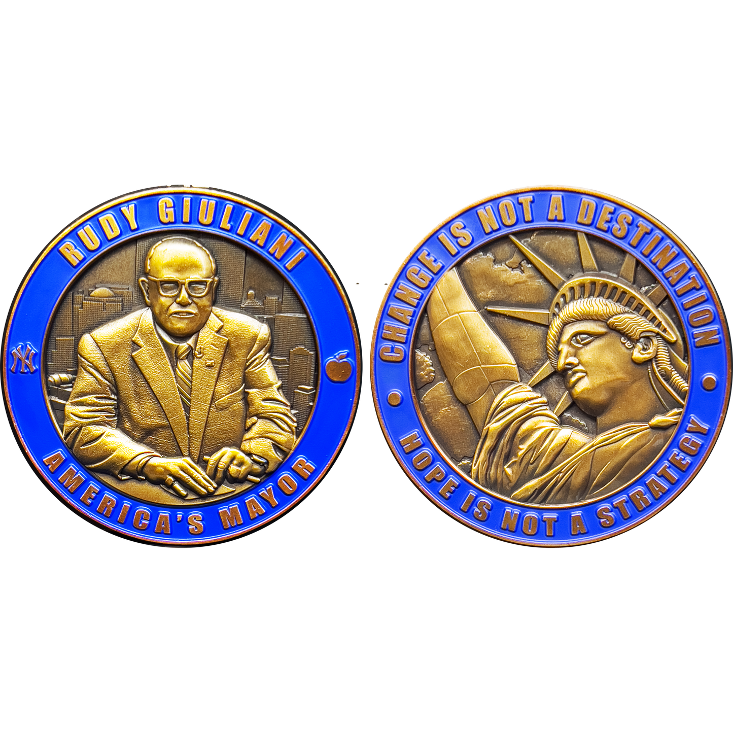 GL7-01 Rudy Giuliani America's Mayor Challenge Coin NYPD NYC Mayor 9/11