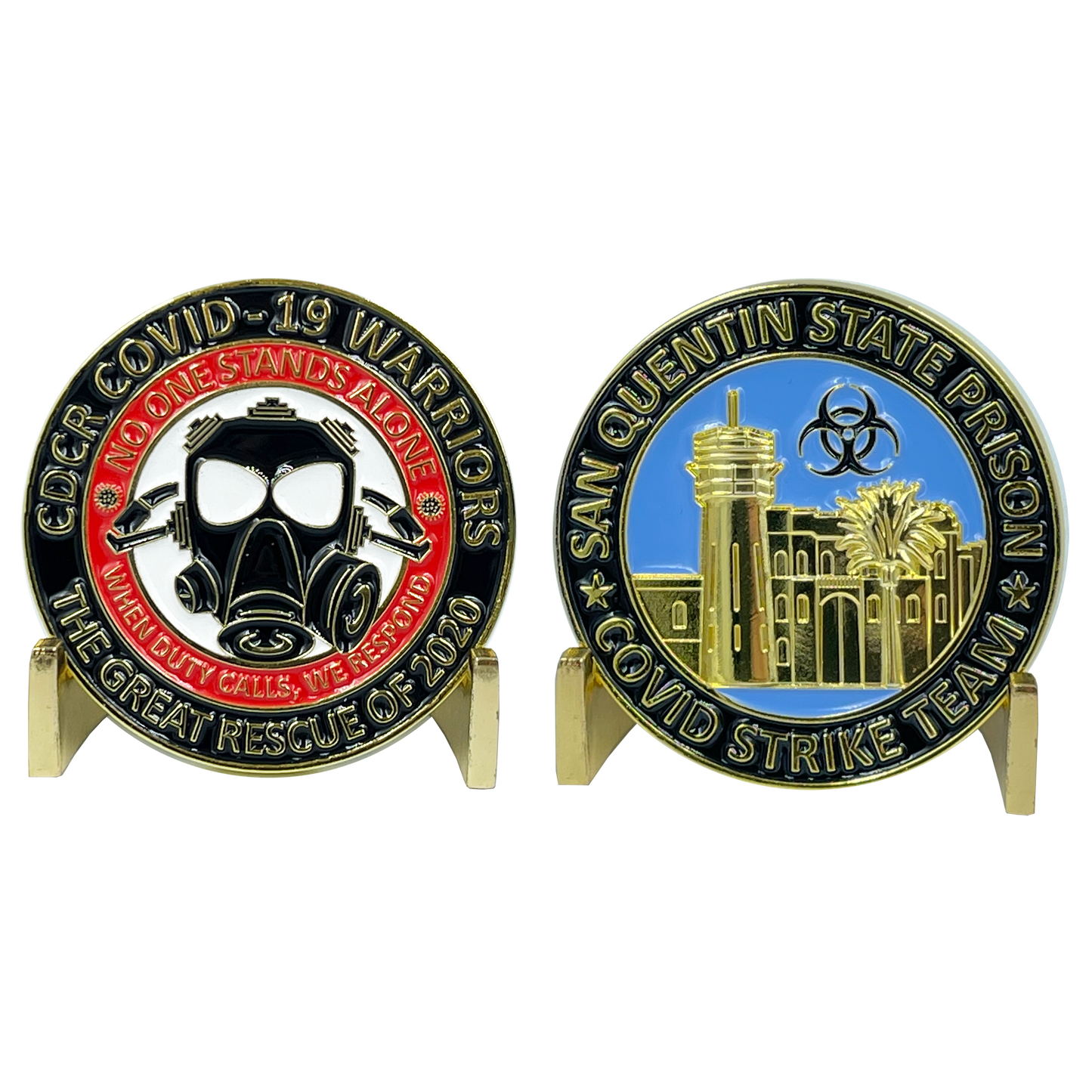 EL8-05 CDCR San Quentin State Prison California Correctional Officer CO Corrections Strike Team Thin Gray Line Challenge Coin