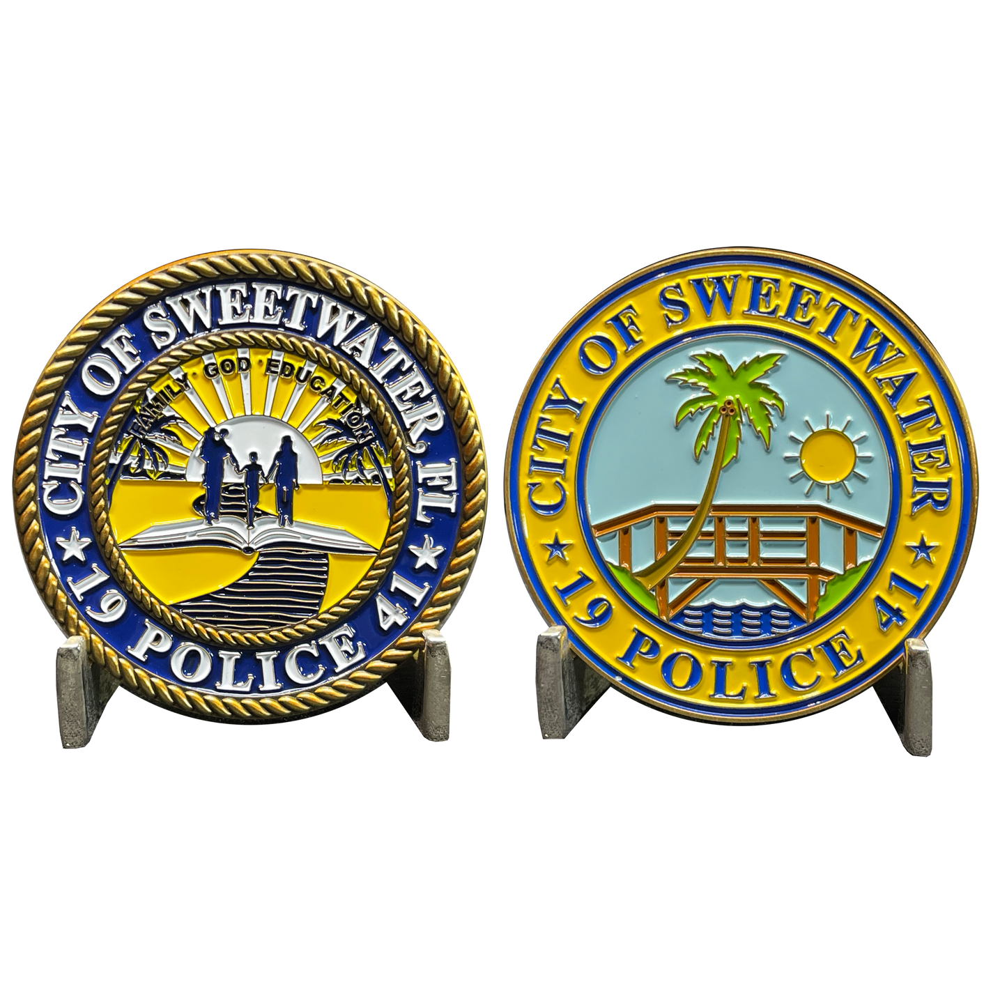 EL8-02 Sweetwater Police Department Miami Florida Challenge Coin Sweet Water