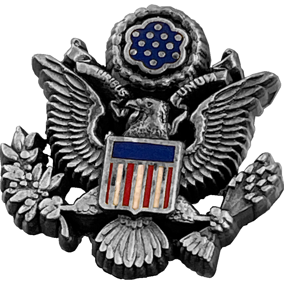 EL11-015 Seal of the President of the United States Antique Nickel plated Presidential, US Senator, Congress Eagle Pin