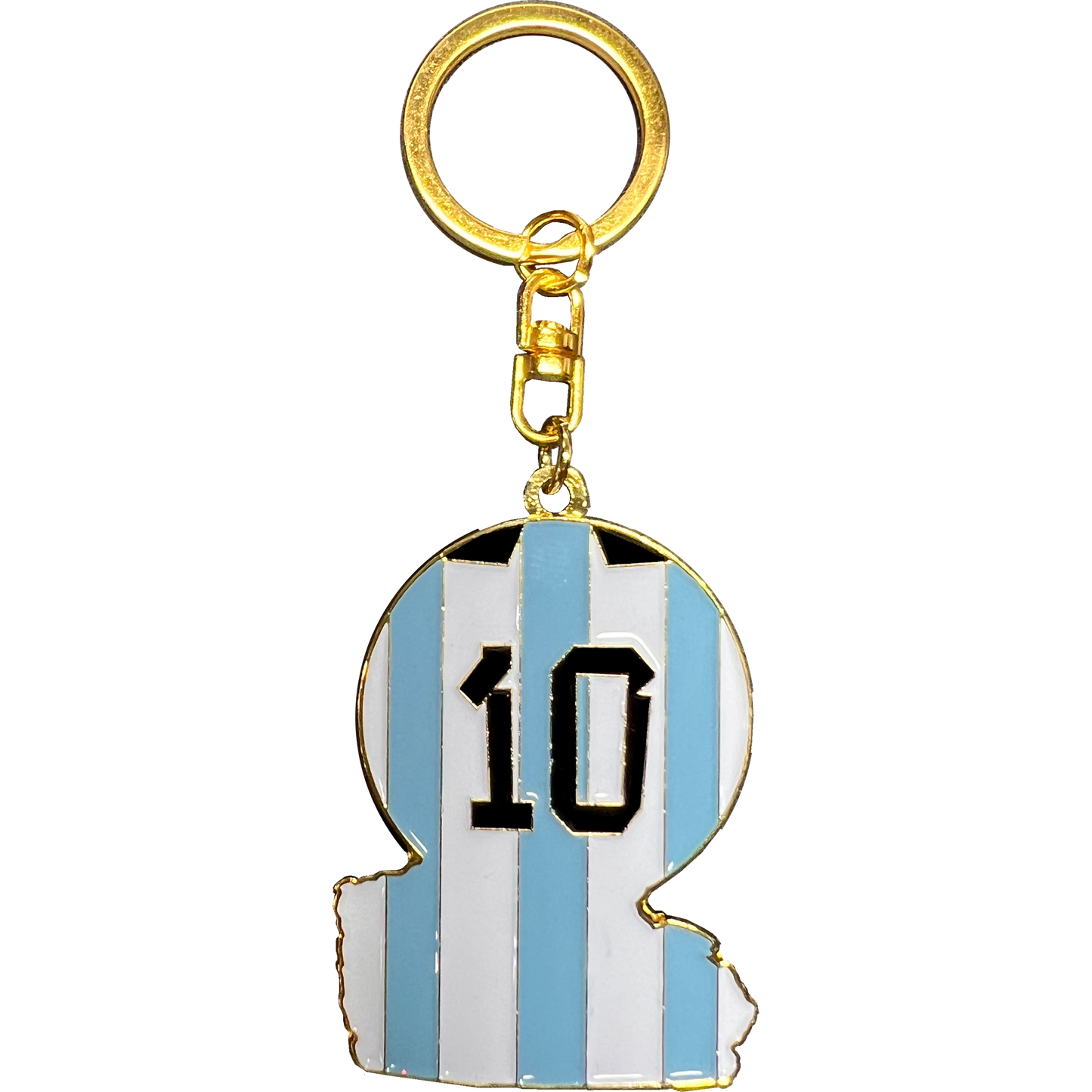 GL14-008 Golden Soccer Ball Trophy Keychain