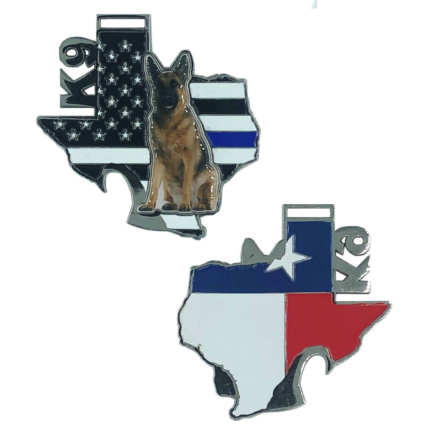 J-022 Texas Police K9 Challenge Coin Bottle Opener German Shepard