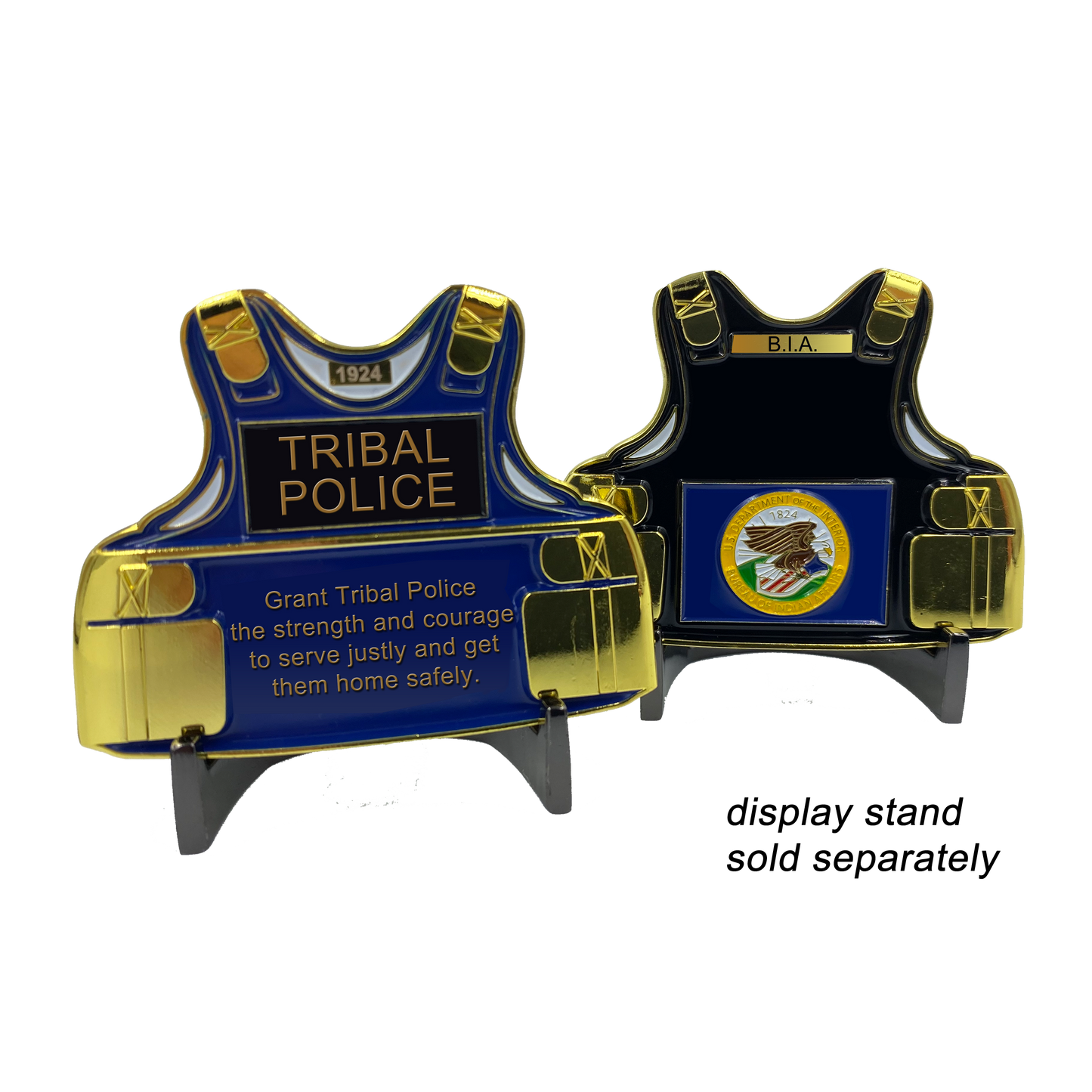 B-004 Tribal Police Bureau of Indian Affairs Body Armor Challenge Coin Reservation