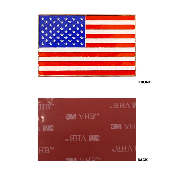 DL9-08 American Flag Car Truck Vehicle Emblem high-end metal decal with 3M US USA Red White Blue