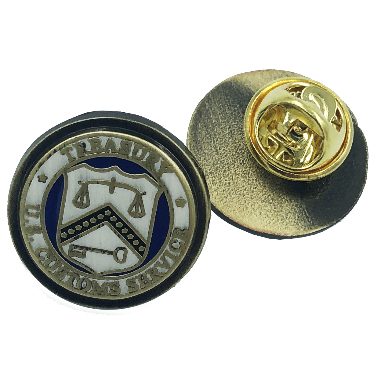 L-33 vintage style Legacy U.S. Customs lapel pin or tie tack USCS Special Agent Inspector Treasury