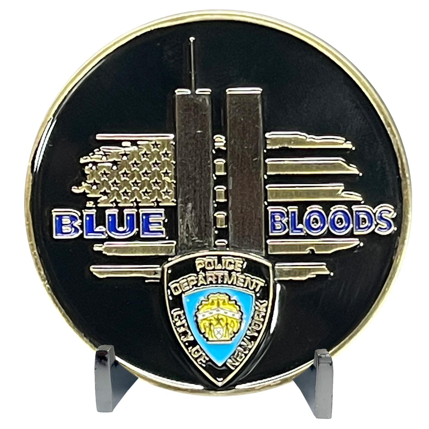 discontinued BL11-004 Blue Bloods 9/11 NEVER AGAIN September 11th 20th Anniversary NYPD Challenge Coin New York City Police