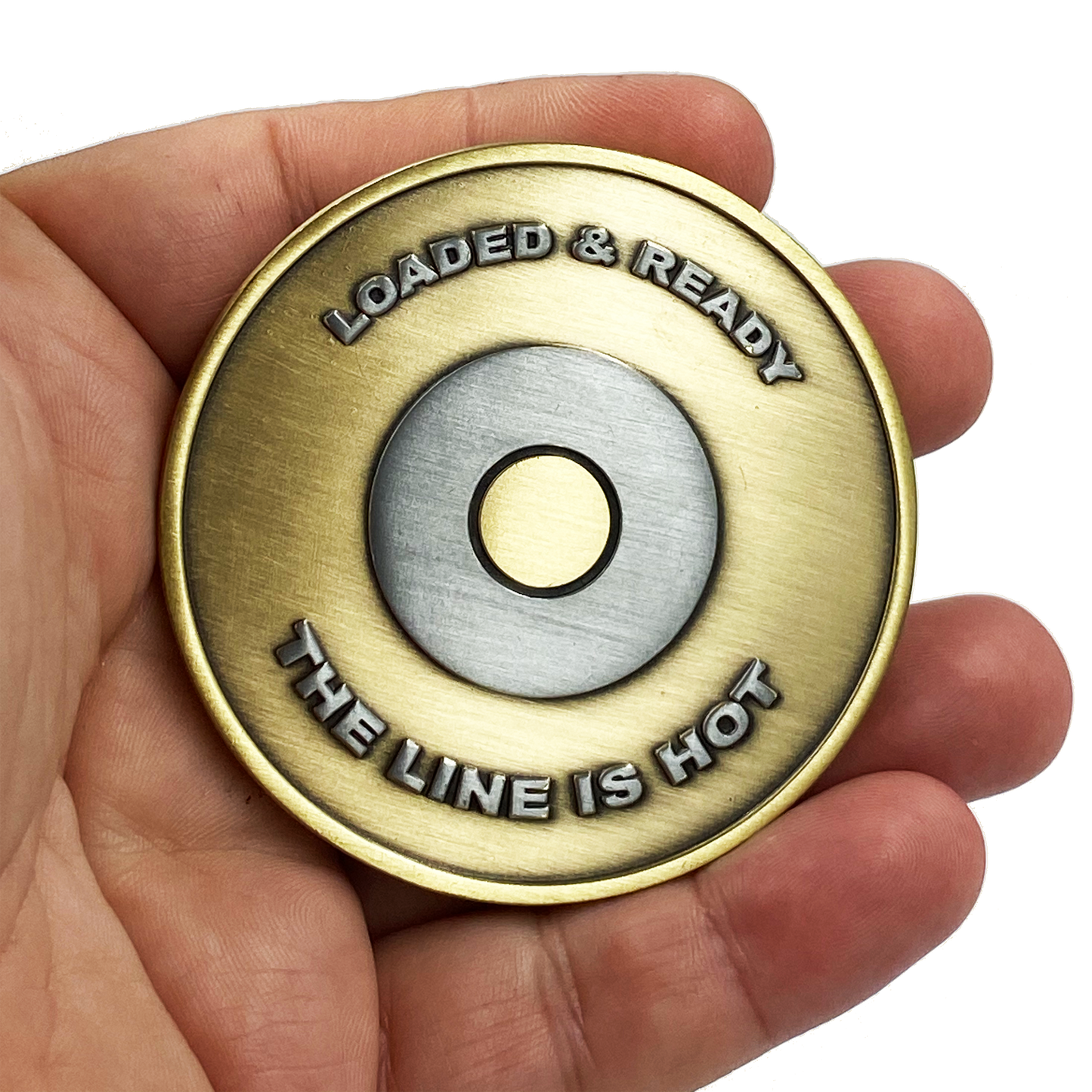 DL3-07 Firearms Instructor Down Range Police Military Target Challenge Coin