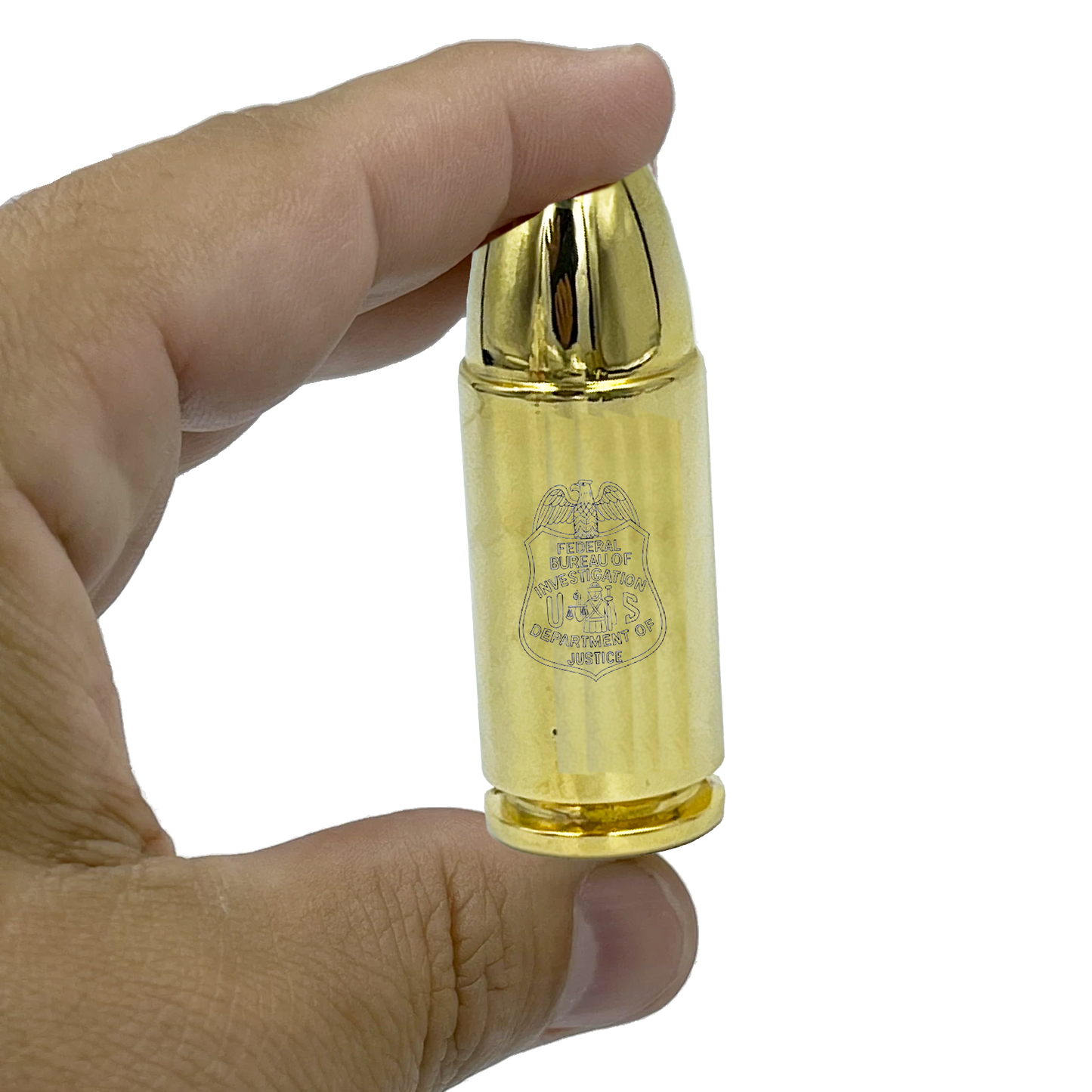 discontinue EL12-001 FBI Special Agent Analyst 24 KT Gold plated inert replica challenge coin round