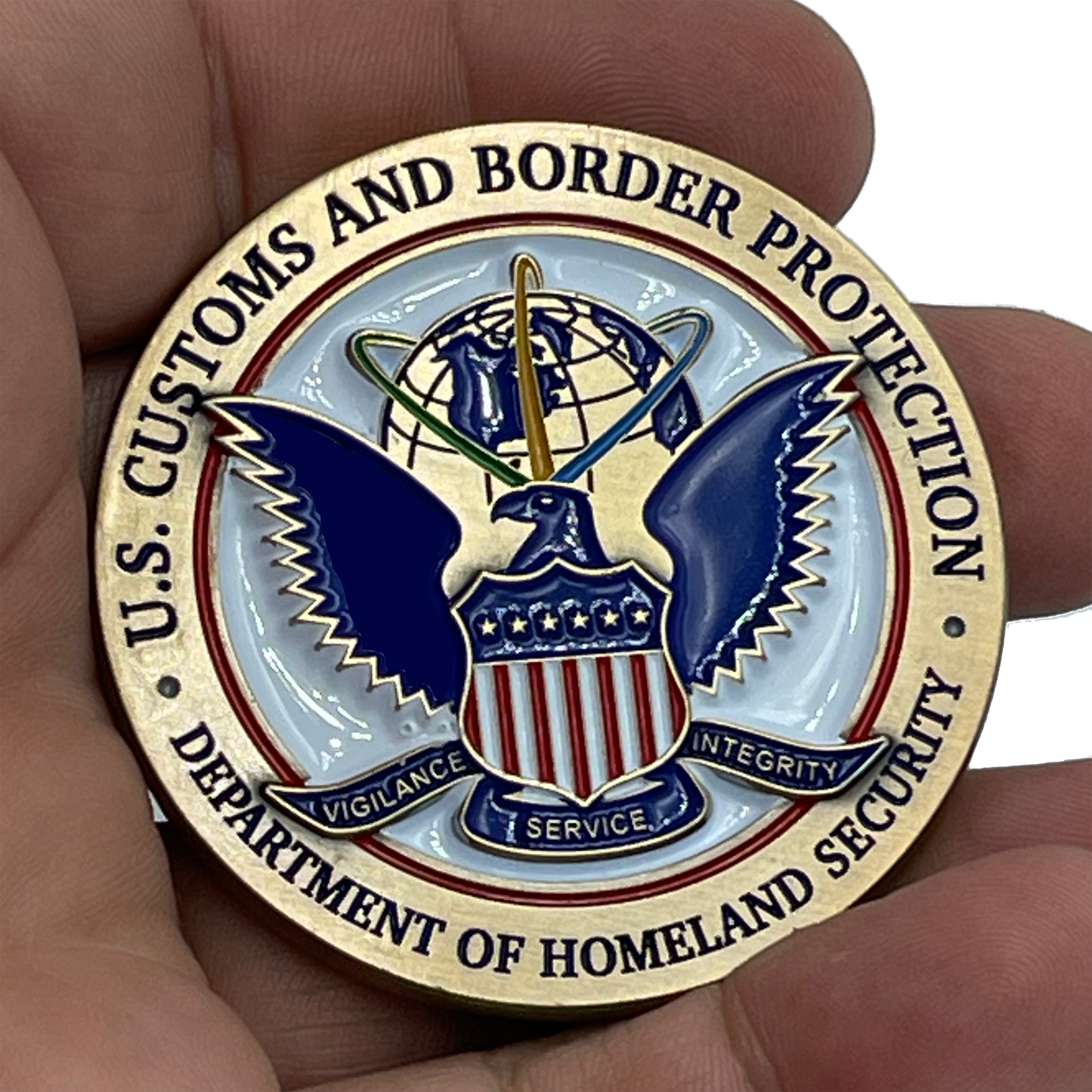 EL7-010 New CBP seal Challenge Coin Field Ops Border Patrol Air and Marine Challenge Coin BP OFO AMO