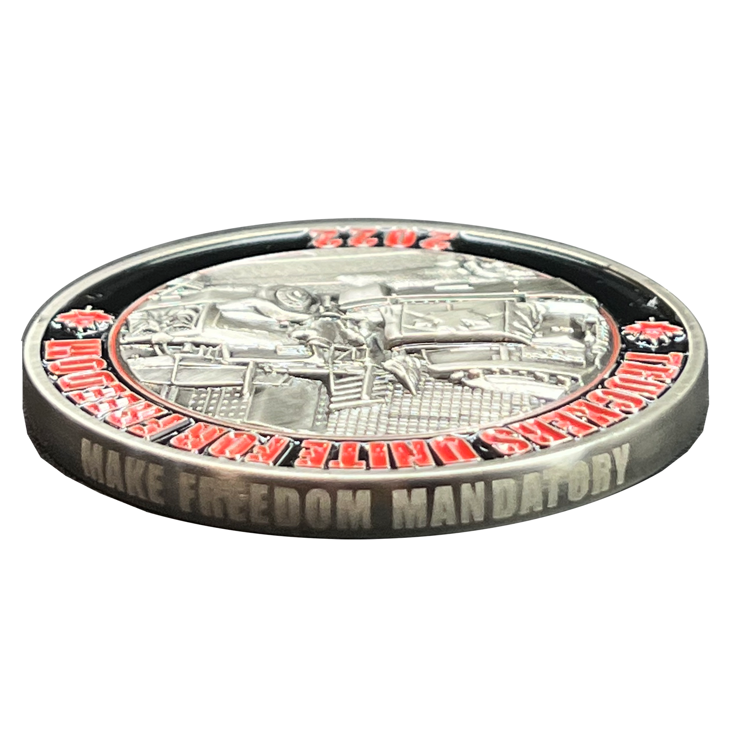 DL13-005 Truckers Unite for Freedom 2022 Freedom Convoy Canada Challenge Coin Canadian Truck Drivers