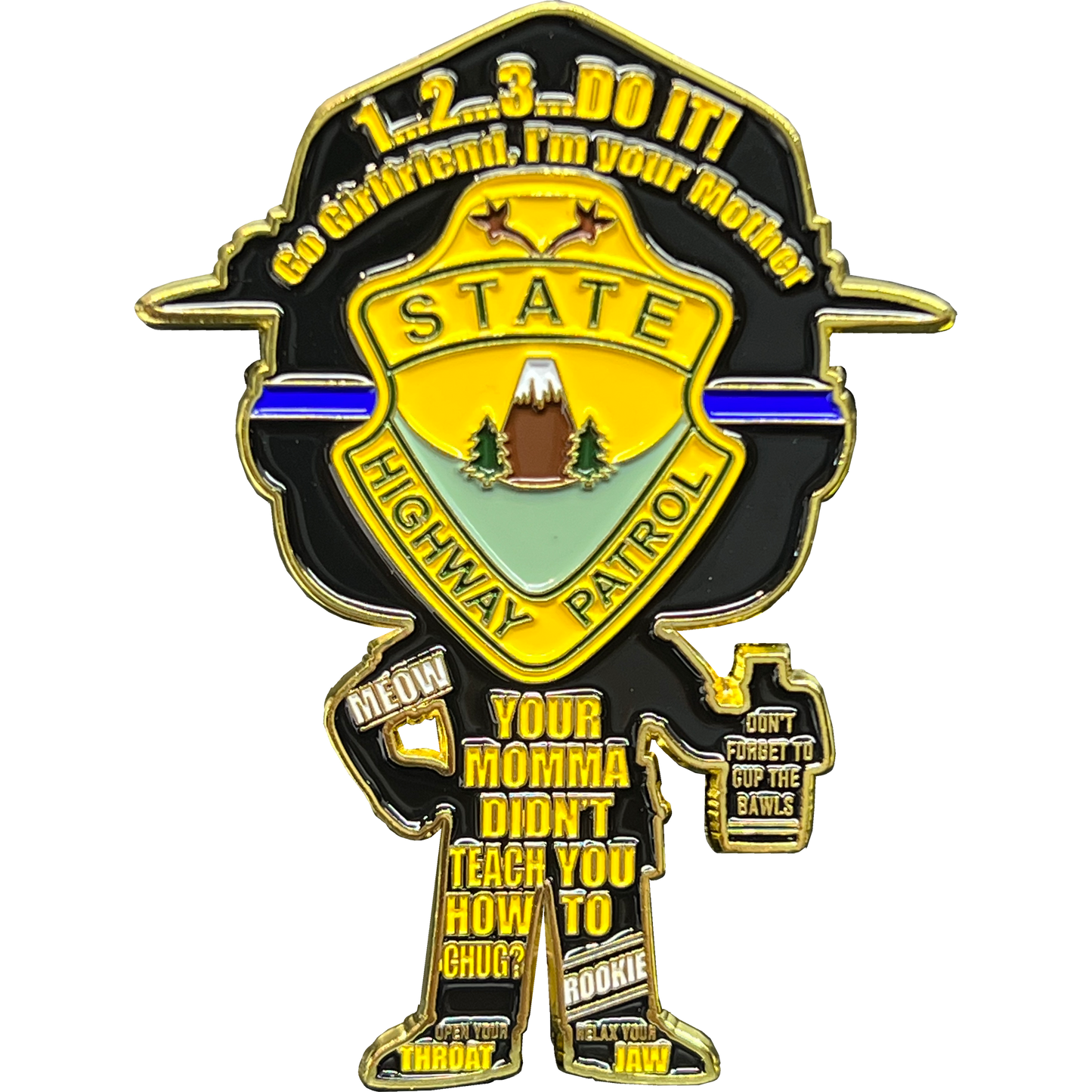 discontinued EL9-009A Super Troopers Cup The Bawls Challenge Coin Police State Trooper