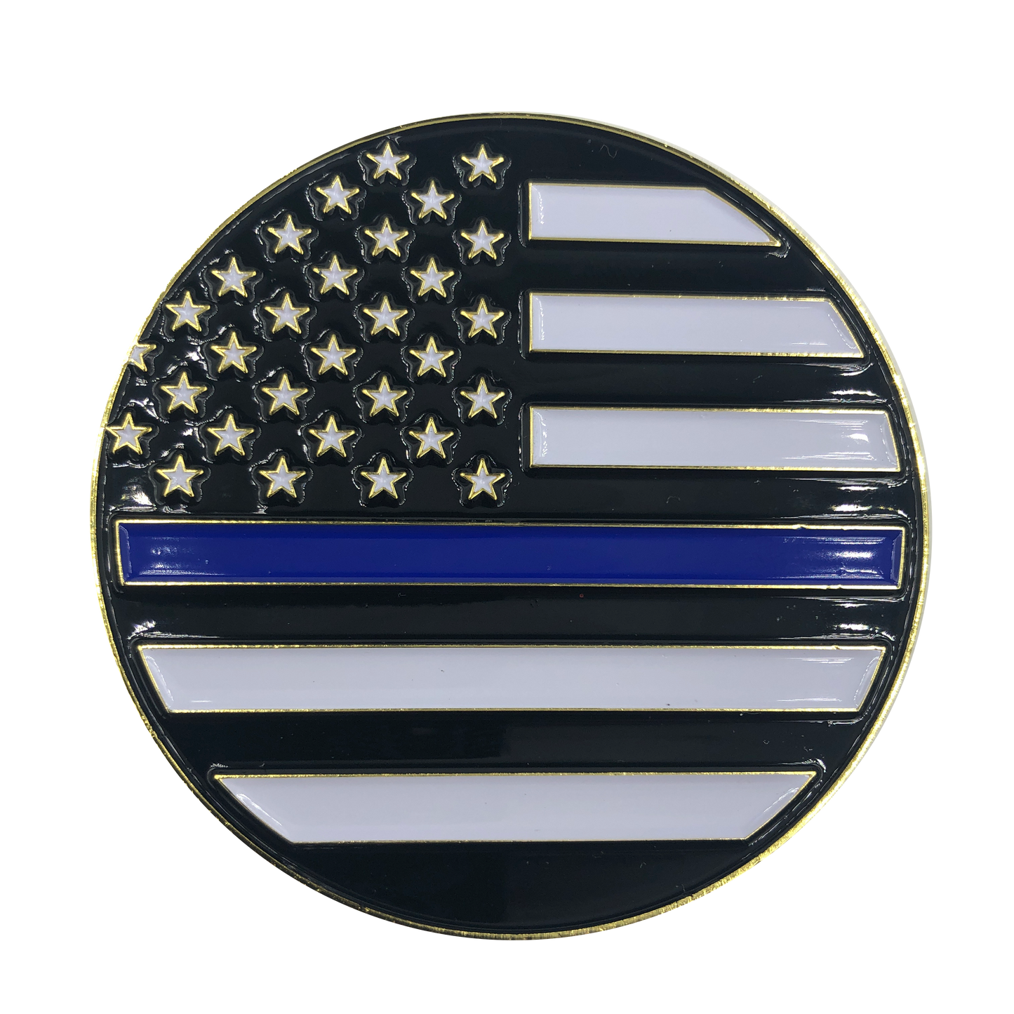 J-016 Thin Blue Line Trump MAGA at The Wall CBP Challenge Coin