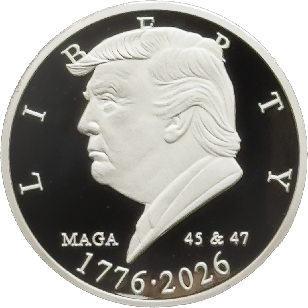 EL15-15 President Donald Trump Liberty 1776 - 2026 250th Anniversary Mirror Finish Coin