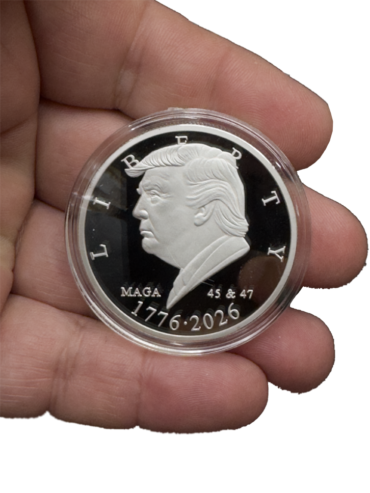 EL15-15 President Donald Trump Liberty 1776 - 2026 250th Anniversary Mirror Finish Coin
