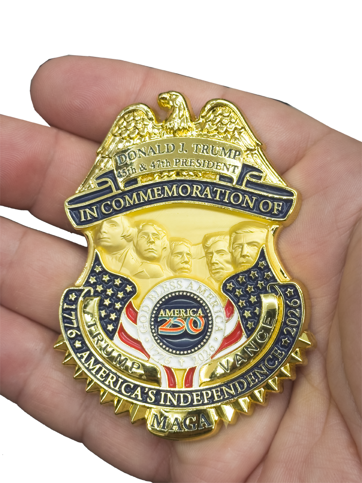 CL-YY Trump Vance Presidential 250th Anniversary 47 Full Size Commemorative with hinged pin back