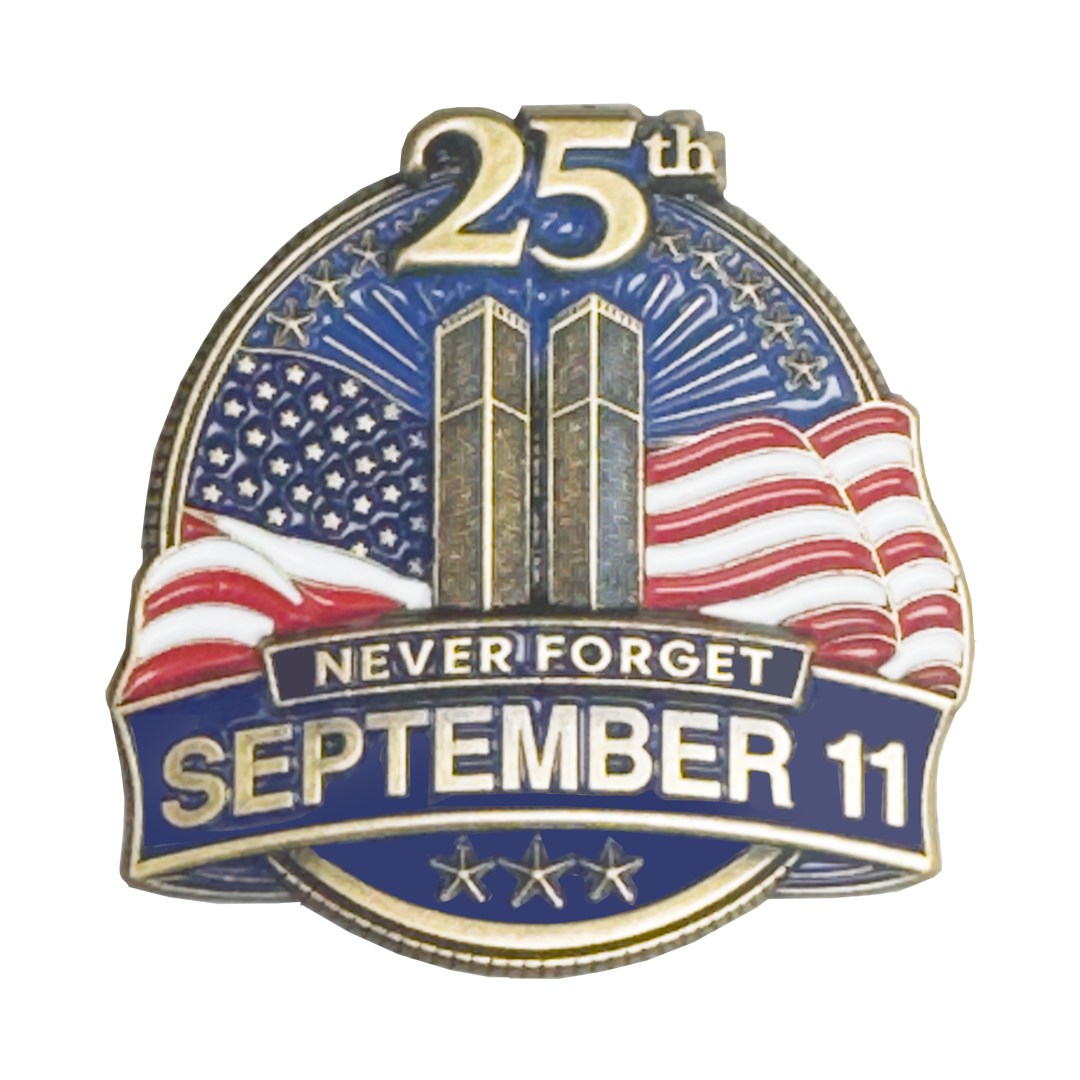 KK-16 September 11th 9/11 pin 25th Anniversary Commemorative Anniversary Lapel Pin