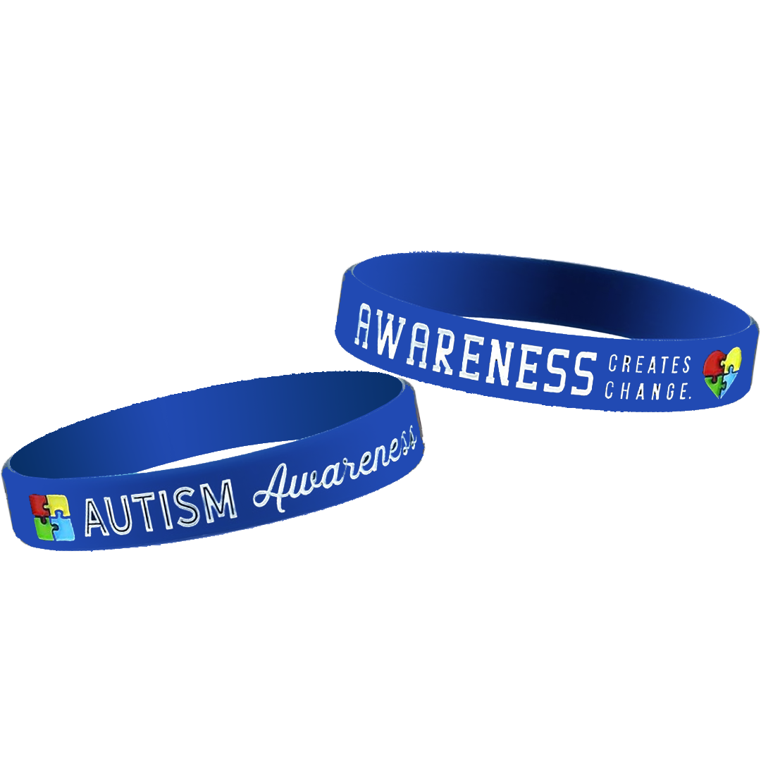 Autism Awareness inspirational Puzzle Piece Create Awareness Silicon Bracelet (BLUE)