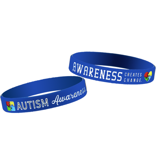 Autism Awareness inspirational Puzzle Piece Create Awareness Silicon Bracelet (BLUE)