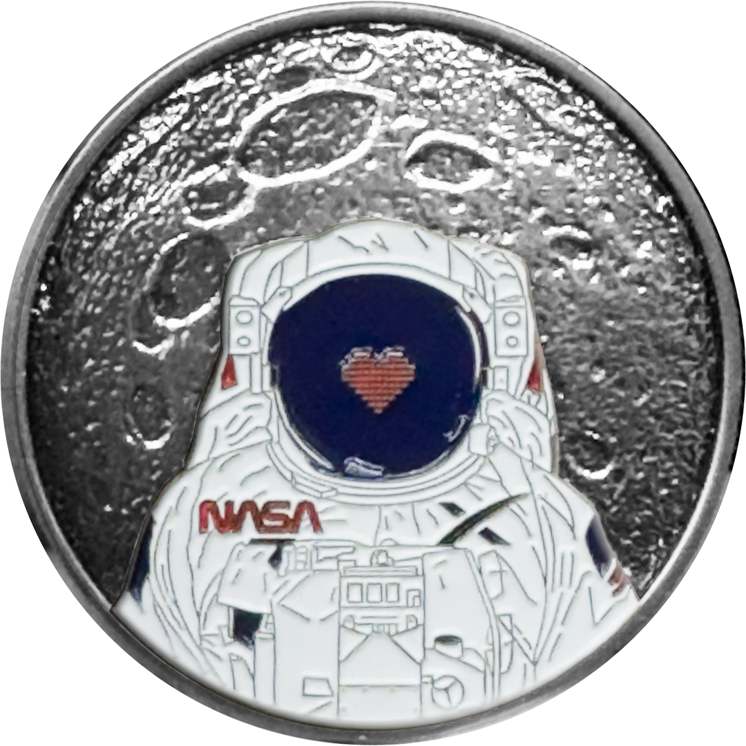 EL17-6 I Love You To The Moon and Back Challenge Coin for NASA and Space X Astronaut Fans