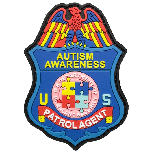 BL5-006 Border Patrol Agent Autism Awareness Month Officer Police PVC Patch