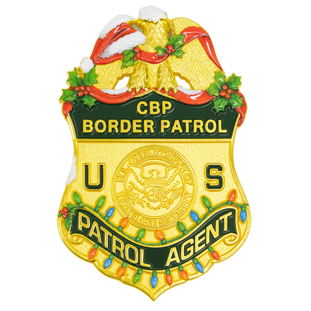 BL14-23 BP Agent Christmas Challenge Coin Border Patrol Feliz Navidad