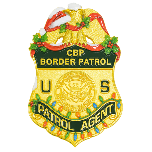BL14-23 BP Agent Christmas Challenge Coin Border Patrol Feliz Navidad