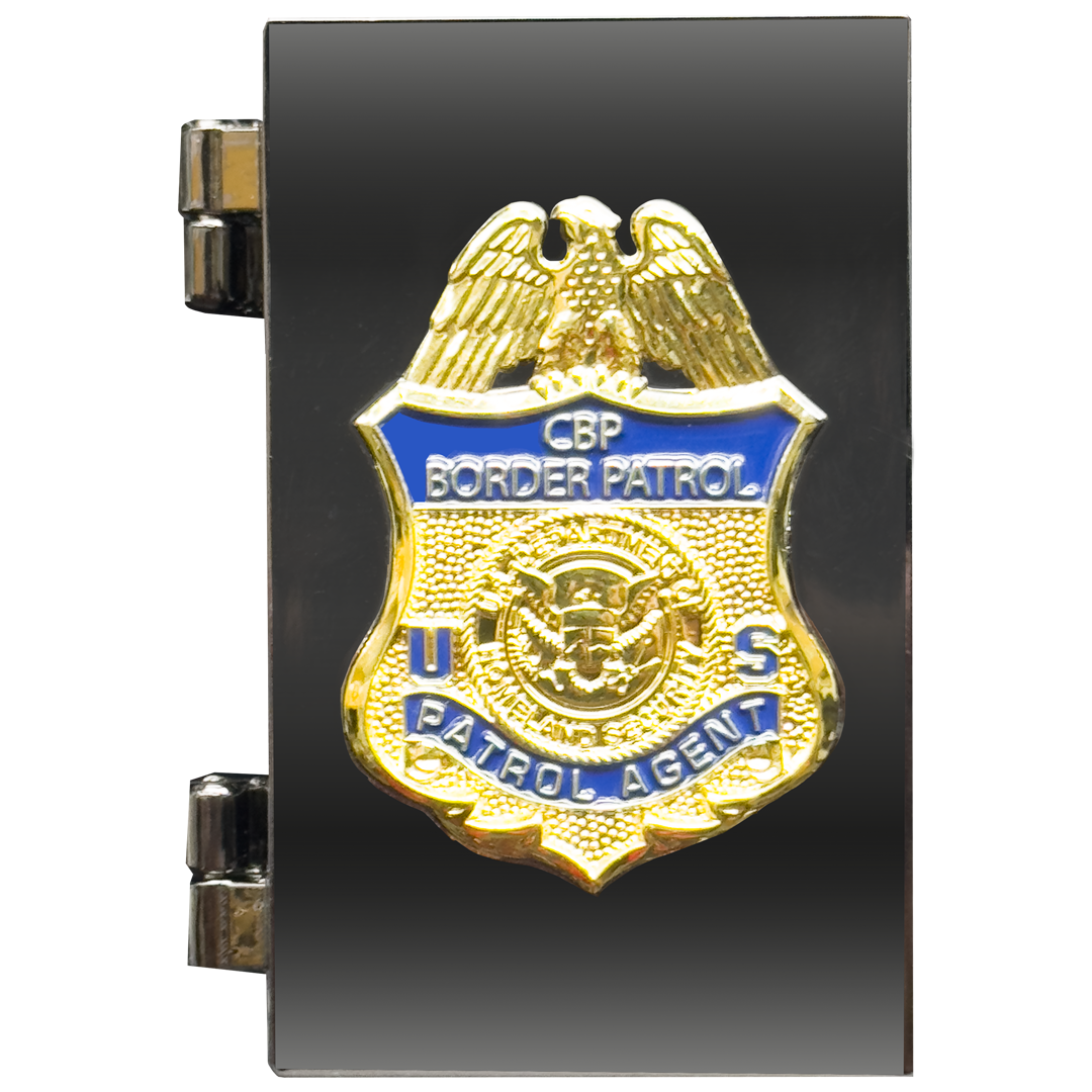BL14-17 Border Patrol Agent Credential Wallet Hinged Challenge Coin CBP