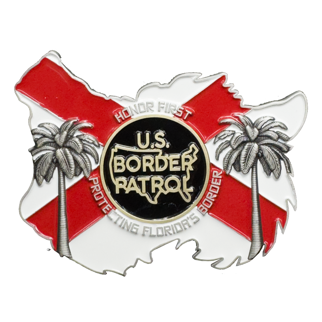 BL10-9 Border Patrol Agent Hog Wild Boar Challenge Coin Florida Alligator Alcatraz style