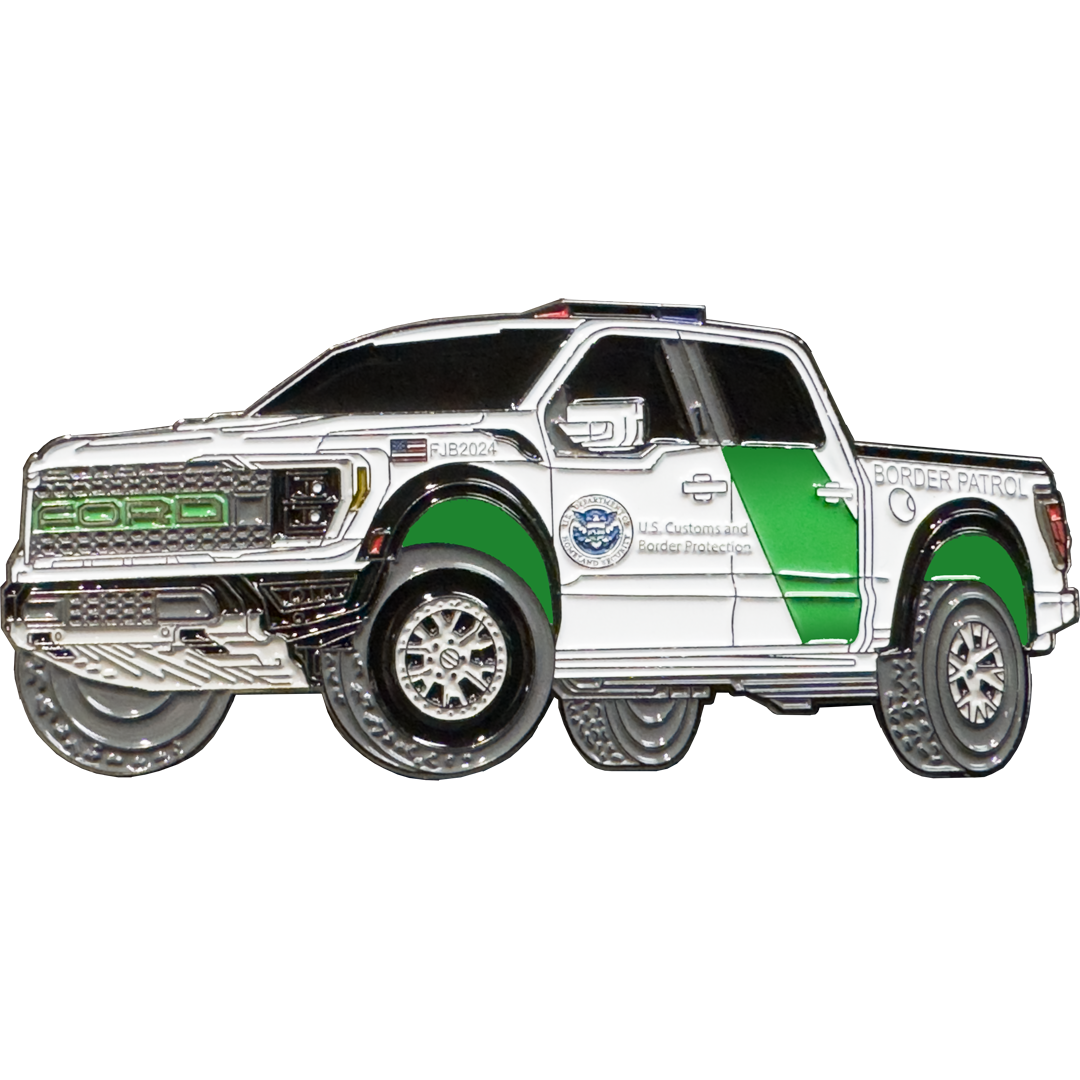 BL17-020 CBP Border Patrol Pickup Truck Police Challenge Coin FJB 2024