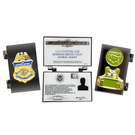 BL14-17 Border Patrol Agent Credential Wallet Hinged Challenge Coin CBP