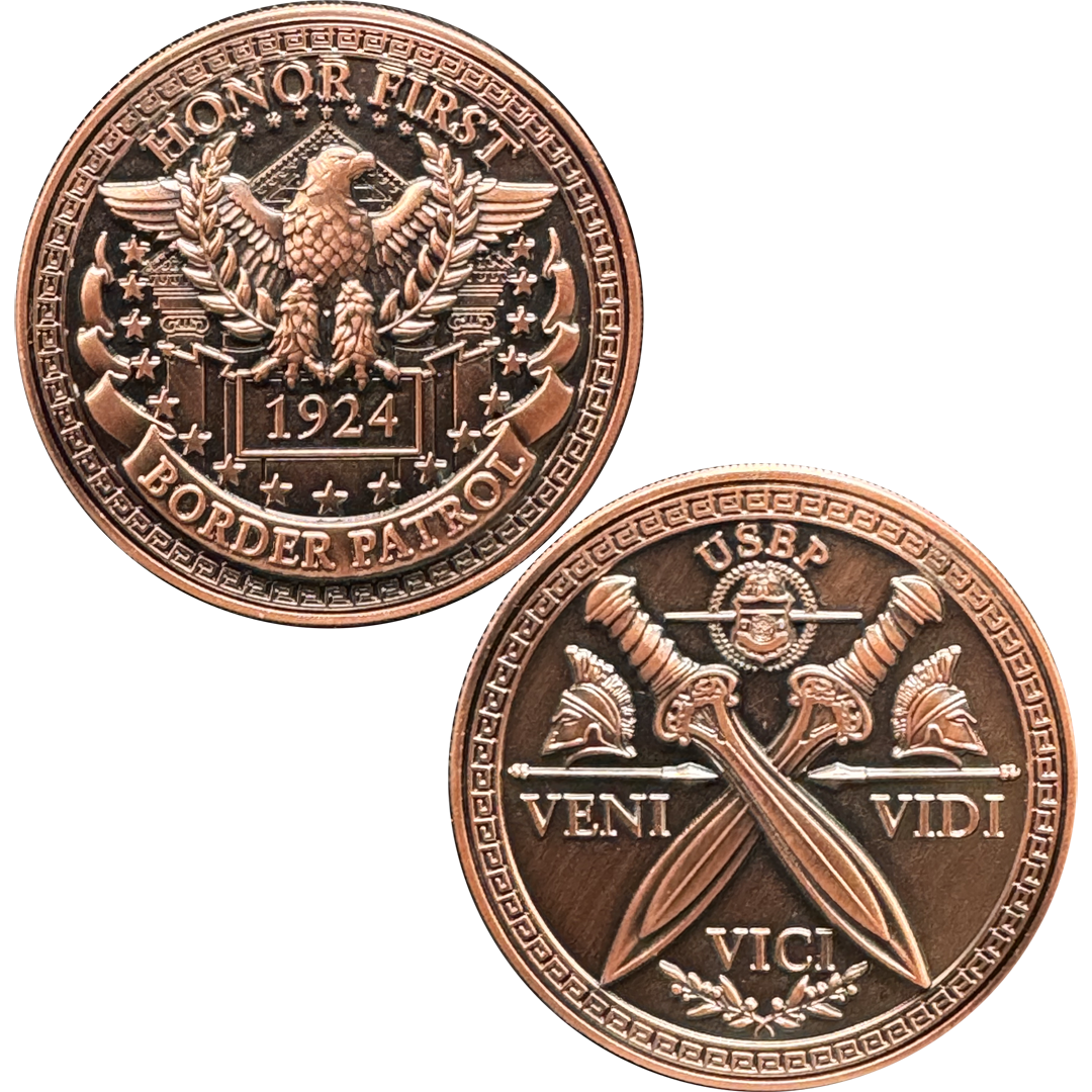 BL13-017 Border Patrol Agent Honor First Challenge Coin Veni Vidi Vici