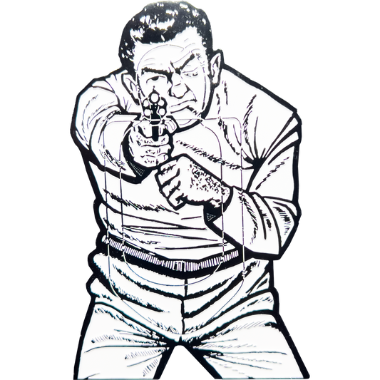 EL9-009B Huge Bad Guy target range firearms instructor challenge coin HSI NYPD LAPD FBI CIA self standing