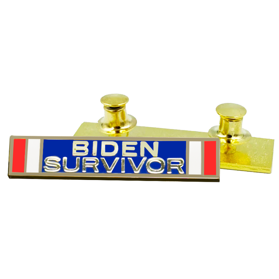 CL3-019 President Joe Biden Survivor Service Citation Commendation Bar Pin Police CBP