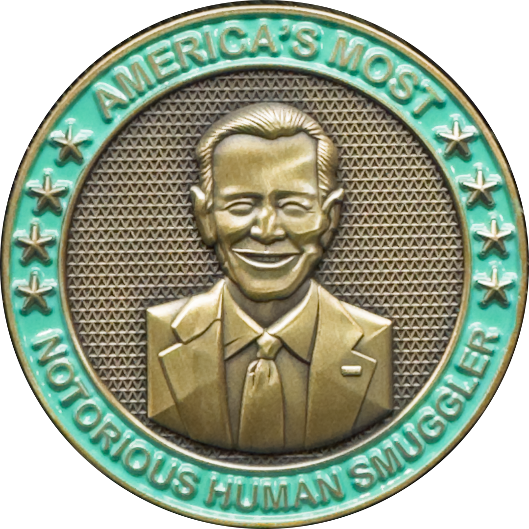 BL9-016 Border Patrol Challenge Coin America's Most Notorious People Smuggler