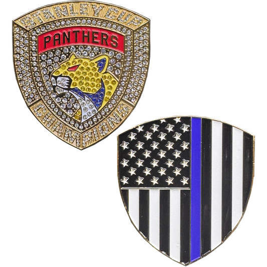 I-009 Hockey Cup FDLE Miami-Dade Miami FHP Sunrise Fort Lauderdale Florida Police Challenge Coin