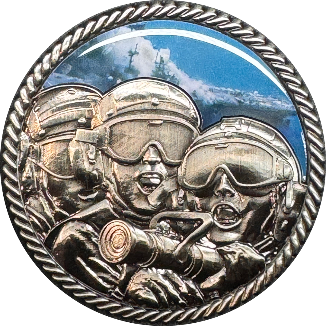 BL17-014 USS Bonhomme Richard Challenge Coin Navy Wasp-class amphibious Naval assault ship July 12 2020 Fire Fighter Version 2