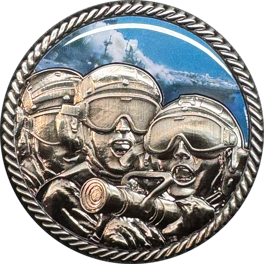 BL17-014 USS Bonhomme Richard Challenge Coin Navy Wasp-class amphibious Naval assault ship July 12 2020 Fire Fighter Version 2