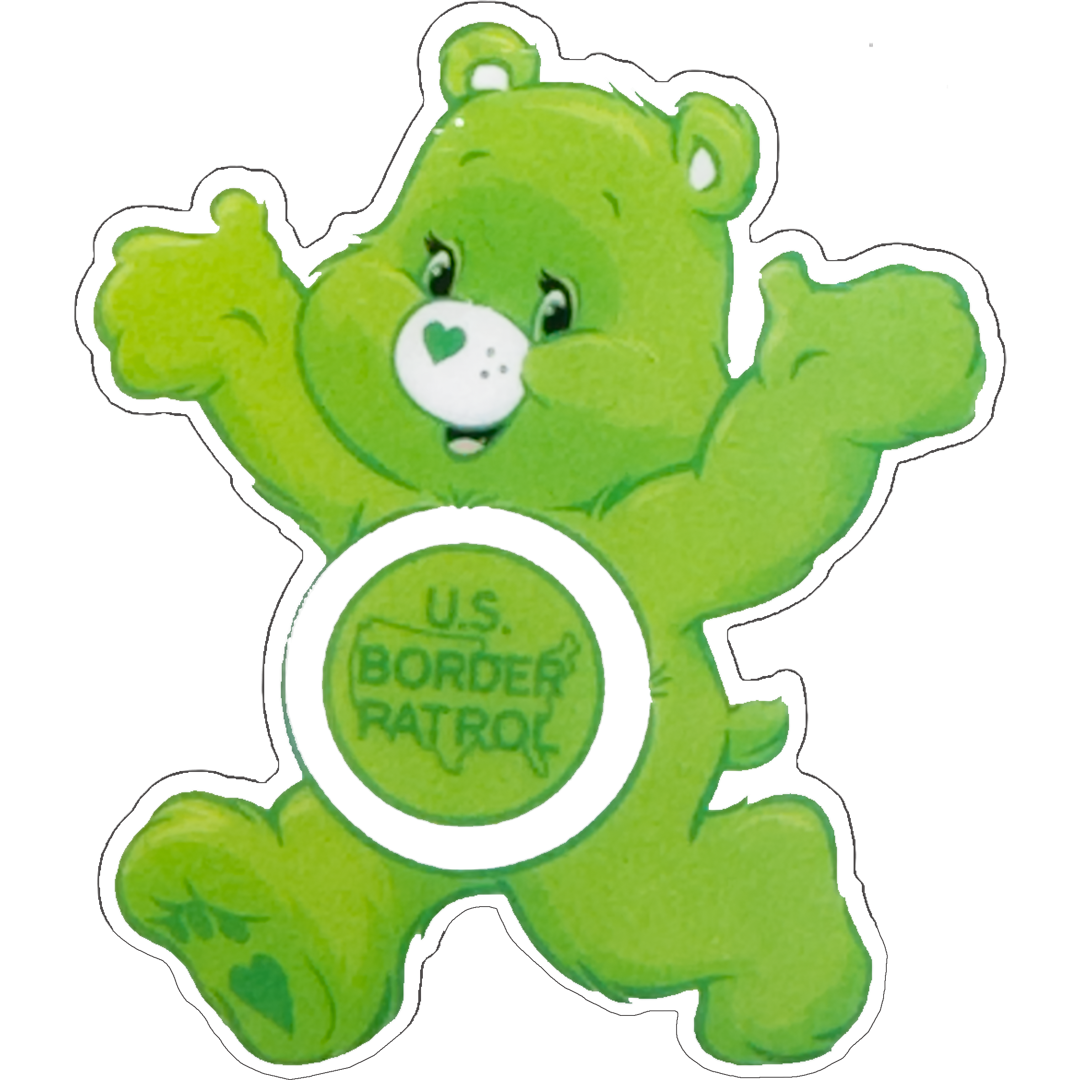 PBX-012-i Care Border Patrol Bear pin Thin Green Line Care Border Patrol Agent