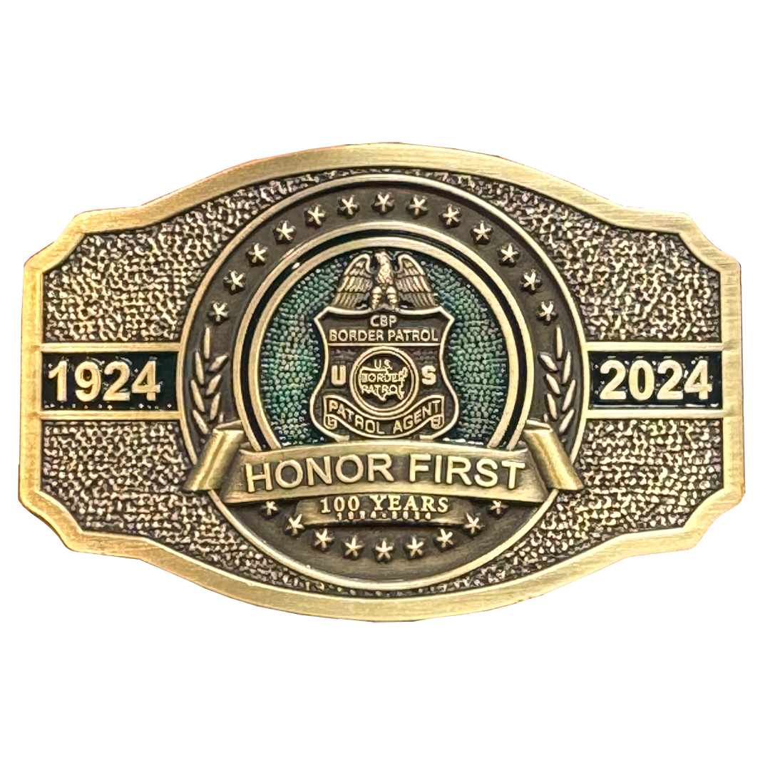 BL3-023 Border Patrol Agent 100th Anniversary Centennial Belt Buckle BPA Border Patrol Agent