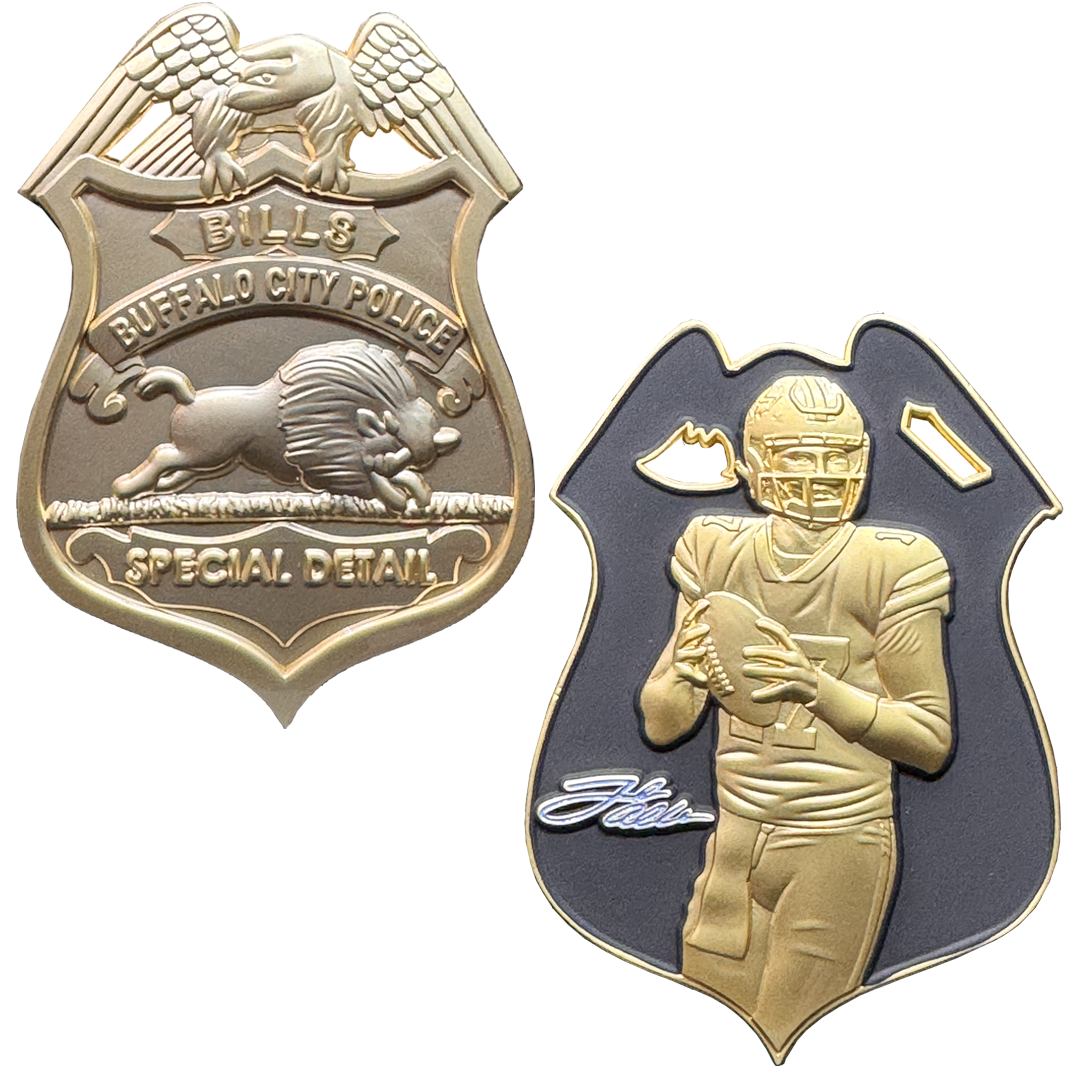 BL18-010 Buffalo QB City New York Police Special Detail Stadium Detail Challenge Coin