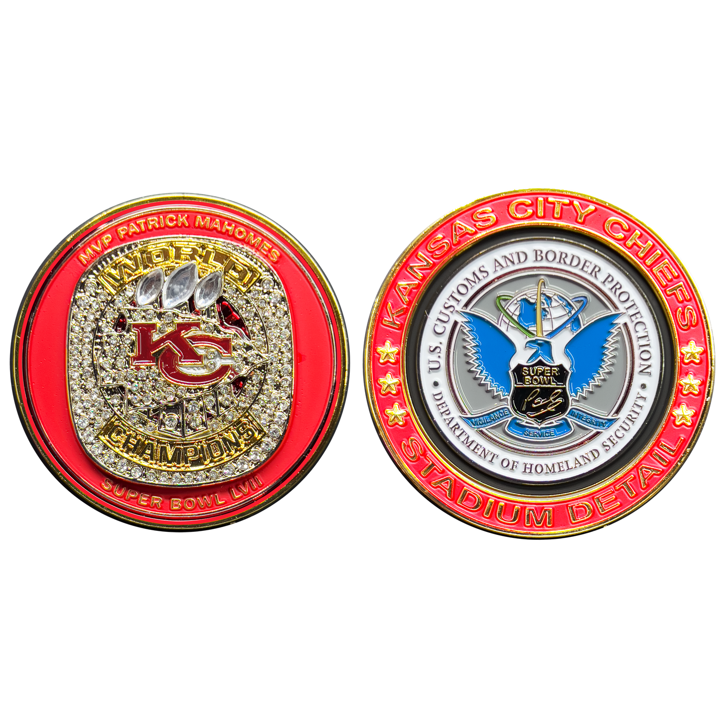 GL16-006 CBP Field Operations Border Patrol AMO Kansas City Missouri Stadium Detail Championship Challenge Coin KC