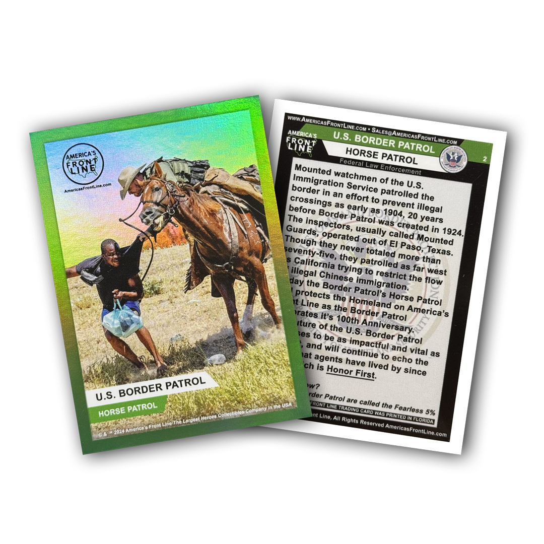 BL6-011 Border Patrol Horse Patrol Trading Card for Challenge Coin Collectors