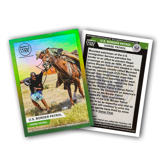BL6-011 Border Patrol Horse Patrol Trading Card for Challenge Coin Collectors