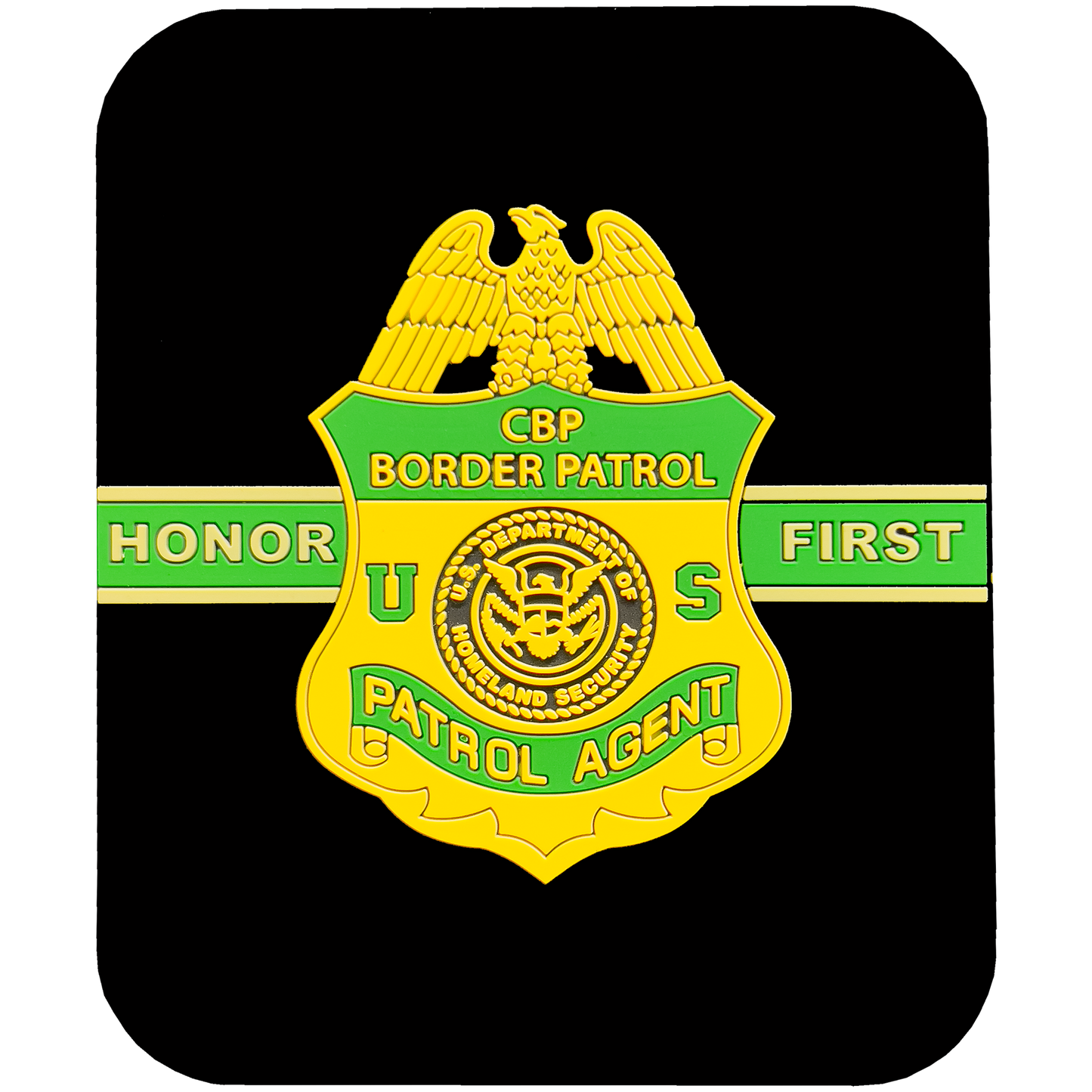 BL4-020 Border Patrol Agent Honor First silicon rubber coaster