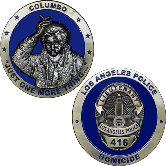discontinue BL7-005 LAPD Columbo Challenge Coin Los Angeles Police Department Homicide Lieutenant