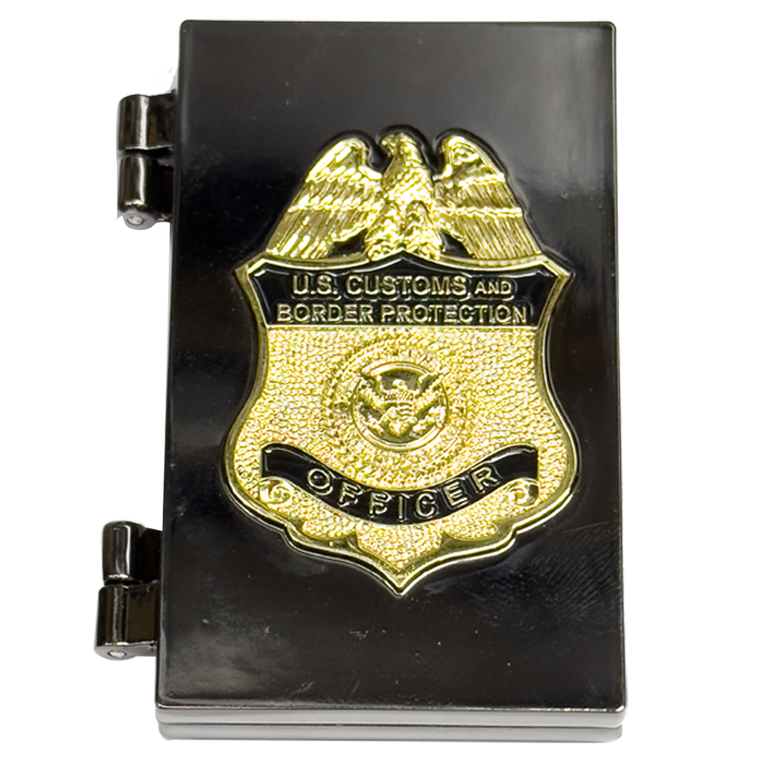 EL14-5 CBP Officer Credential Wallet Hinged Challenge Coin CBP Field Operations