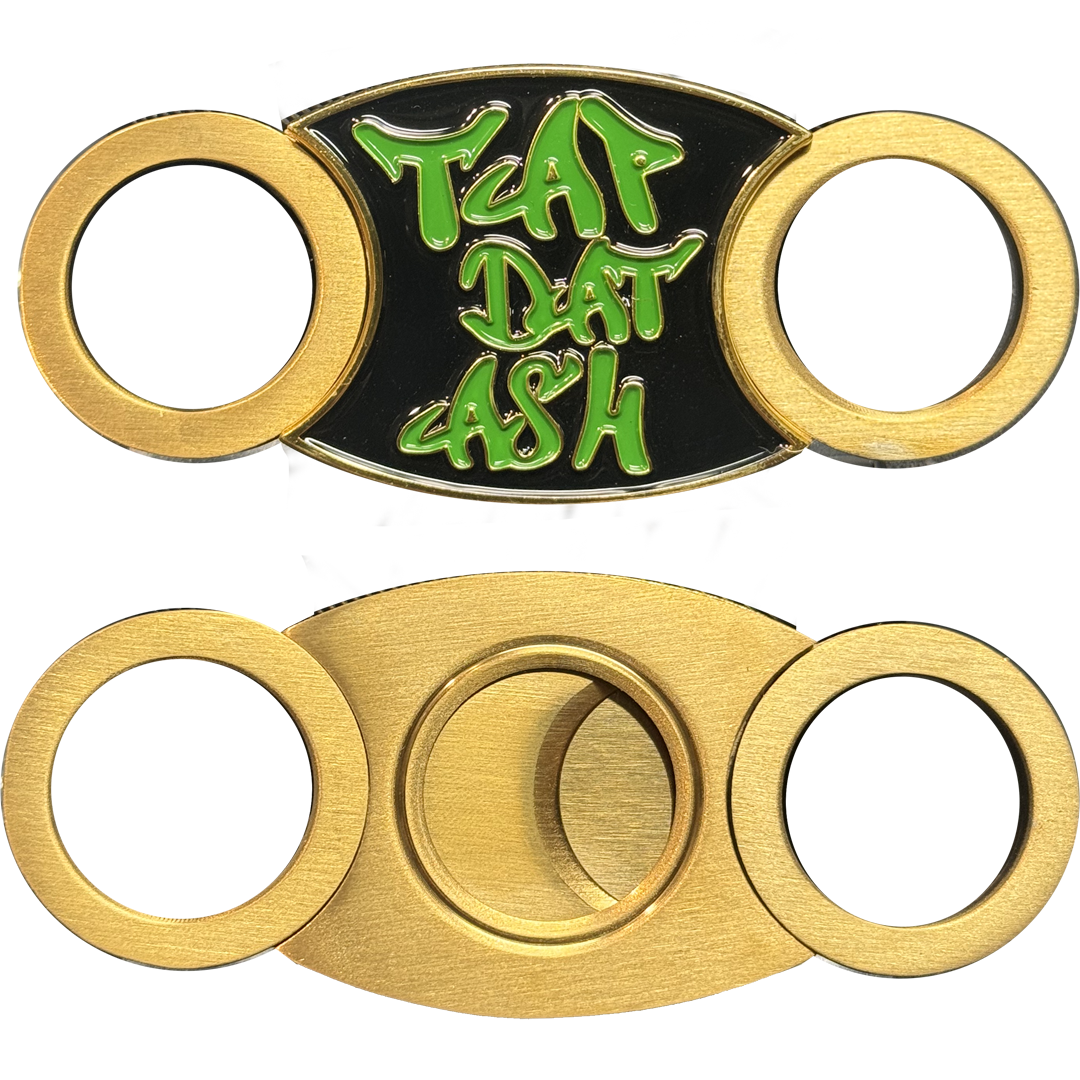 BL18-009 MTV Cribs Michael Strahan episode matching green Cigar Cutter for Tap Dat Ash Cigar Coin