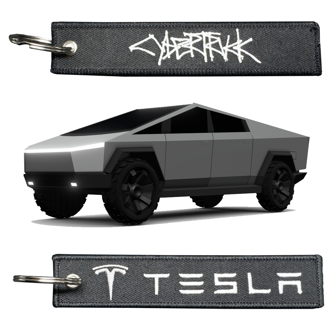 BL1-3 Keychain for Tesla CyberTruck REMOVE BEFORE LAUNCH SpaceX style Luggage Tag zipper pull BLACK keychain